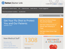 Tablet Screenshot of doctors.seton.net